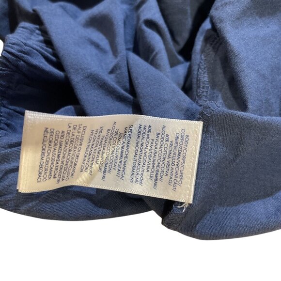 Chaps‎ Womens Blue Crochet Sleeve Top 2X Cotton Blend - Picture 10 of 12